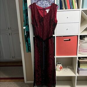 Coldwater Creek Red and Black Dress